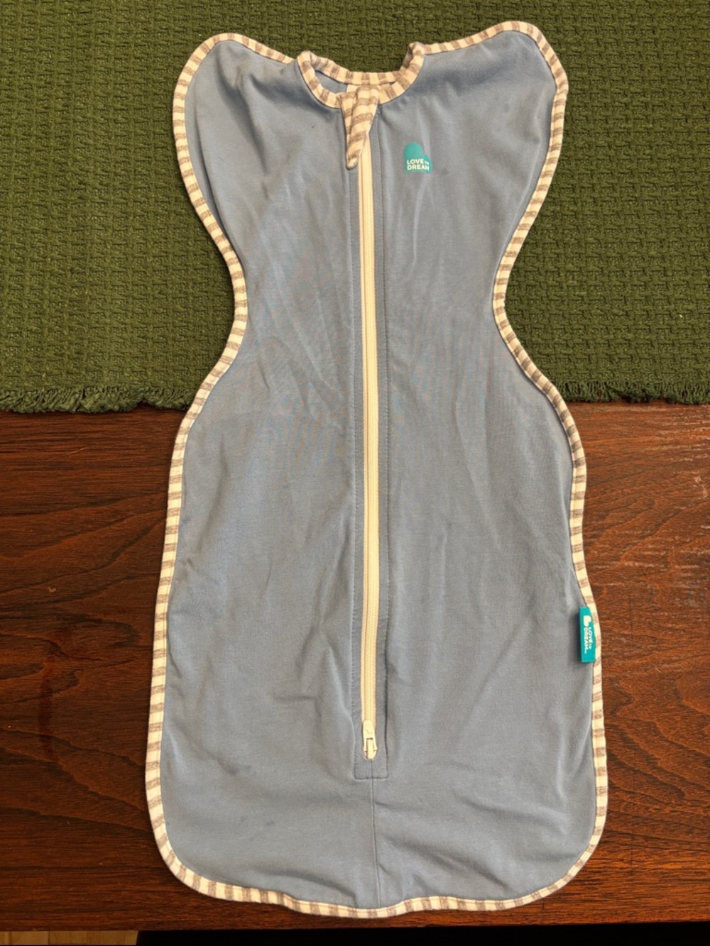 Love to Dream blue newborn swaddle